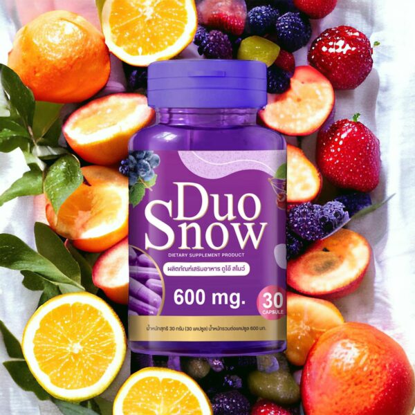 ￼NEW🛒โปร1แถม1🔥 DUO SNOW วิตามินบูสผิวขาวแบบแคปซูลเข้มข้น 600mg. ขาวกระจ่างใส ลดอายุ บำรุงขั้นสุด อย.ไทย ส่งตรงจากบริษัท - Image 12