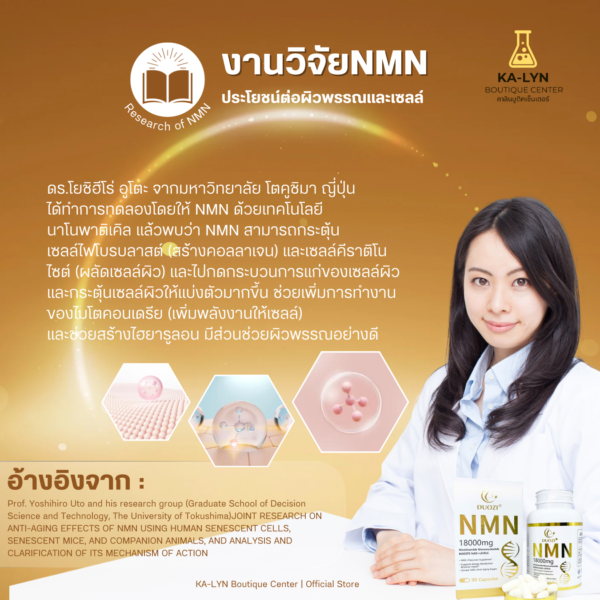 [🇹🇭DUOZI KOREA🇰🇷] สารบำรุงเซลล์ผิวและร่างกายแบบทาน NMN 18,000mg. NAD+ ตัวชะลอวัยบำรุงซ่อมแซมผิวและเซลล์ สวยจากภายใน กระจ่างใสอ่อนเยาว์ ไกลความชรา หลับง่าย - Image 4